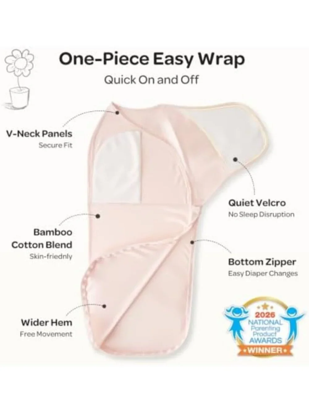 Cozy Newborn Swaddles with Quiet Fastener | Infant Sleep Sack 0-3 Months